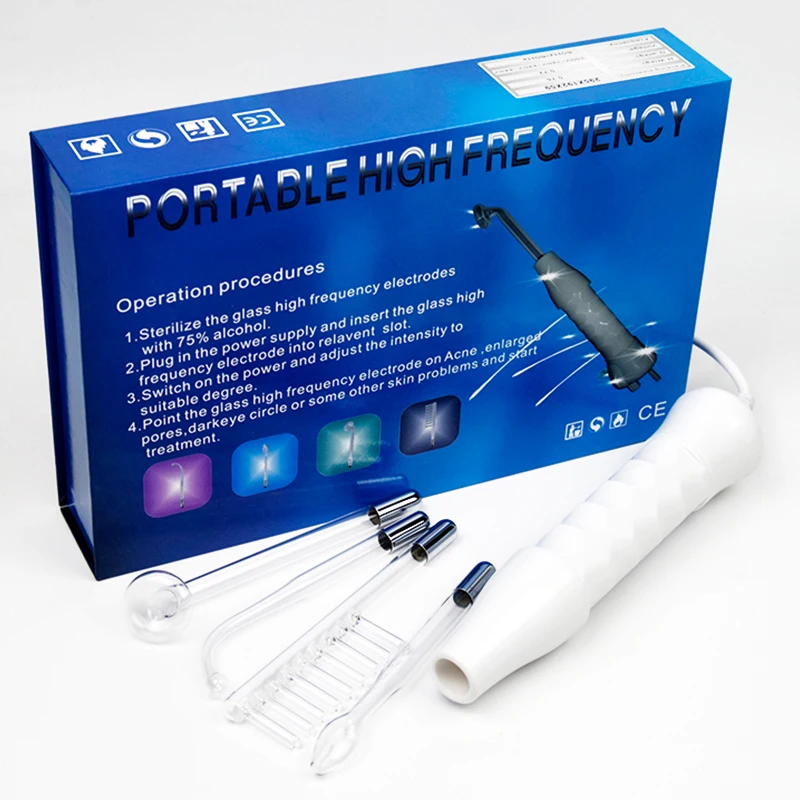 

High Frequency Facial Machine Electrotherapy Wand Glass Tube Skin Tightening Device Beauty Products Anti Wrinkle Face Clean