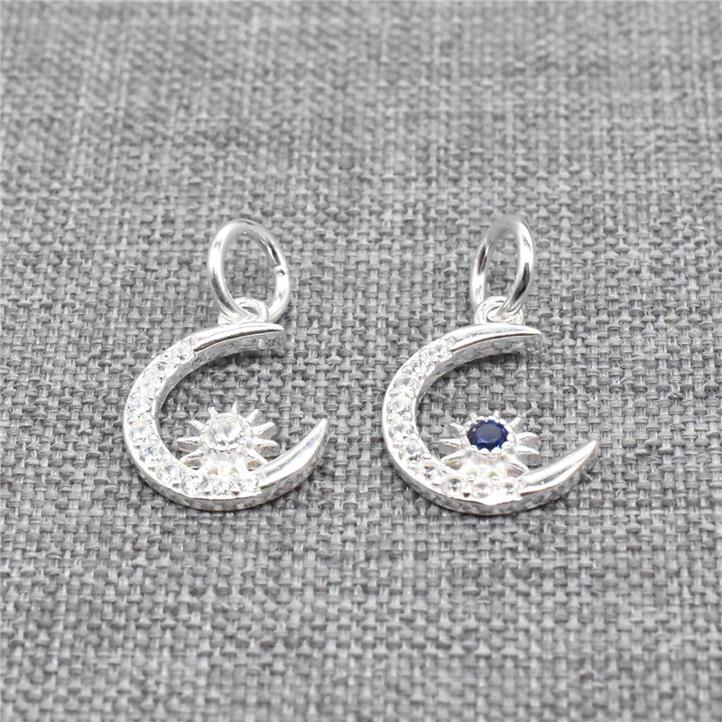 4 Pieces of 925 Sterling Silver Crescent Moon Charms with CZ for Bracelet Necklace
4 Pieces of 925 Sterling Silver Crescent Moon Charms with CZ for Bracelet Necklace