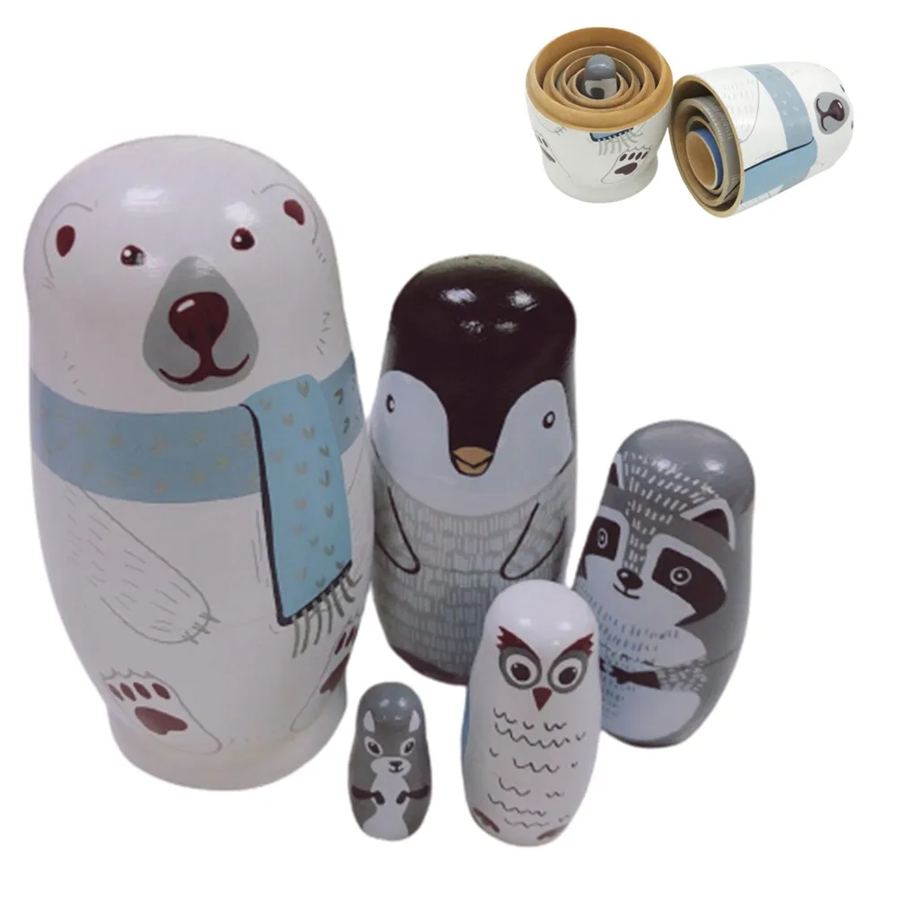 Polar Bear Russian Nesting Dolls Handmade Wooden Blocks Matryoshka Children Favor Toys Baby Room Xmas Home Decoration Ornaments
Polar Bear Russian Nesting Dolls Handmade Wooden Blocks Matryoshka Children Favor Toys Baby Room Xmas Home Decoration Ornaments