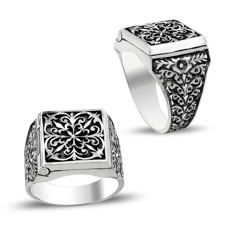 Men's Handmade Silver Lockets Square Ring Vintage Men Ottoman Style Gift Solid 925 Sterling Quality New Elegant Luxury Perfect 
Men's Handmade Silver Lockets Square Ring Vintage Men Ottoman Style Gift Solid 925 Sterling Quality New Elegant Luxury Perfect