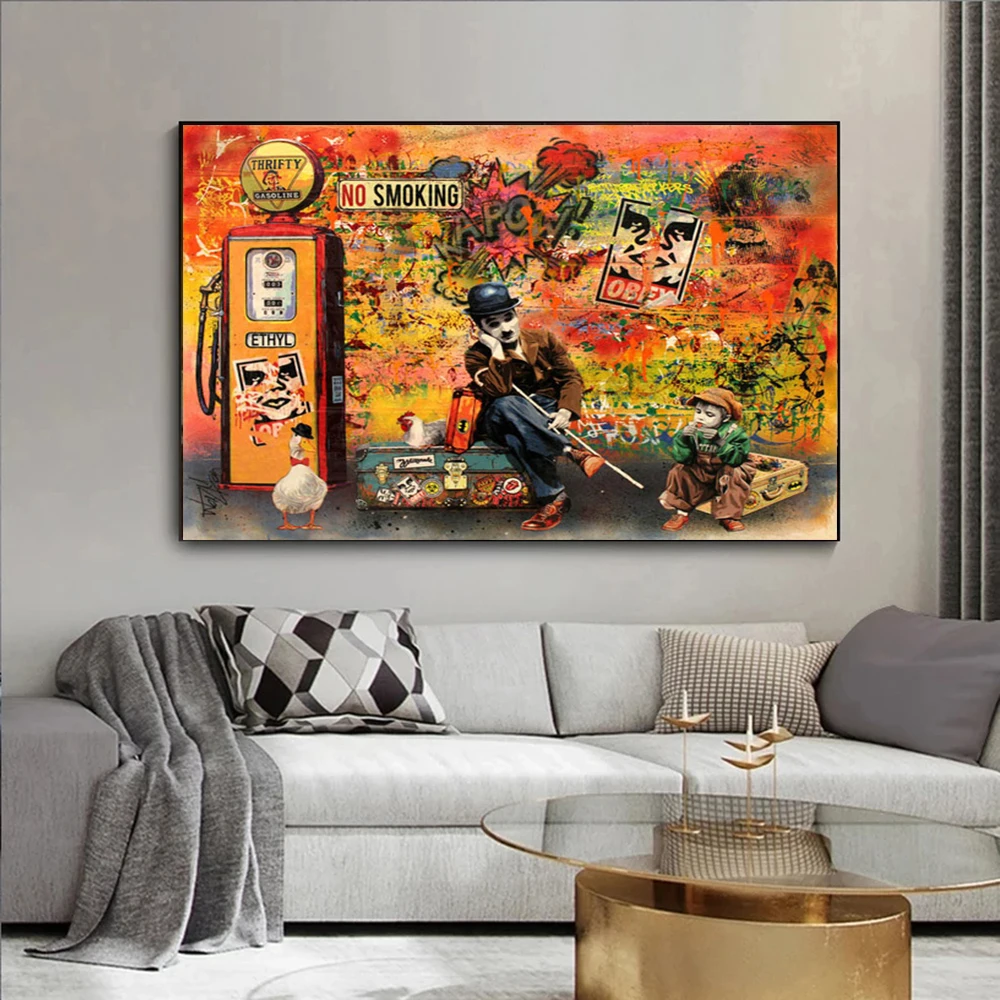 Abstract Graffiti Art Banks Colorful Charlie Chaplin Canvas Painting Poster Prints Wall Art Pictures for Living Room Decor Gift
Abstract Graffiti Art Banks Colorful Charlie Chaplin Canvas Painting Poster Prints Wall Art Pictures for Living Room Decor Gift