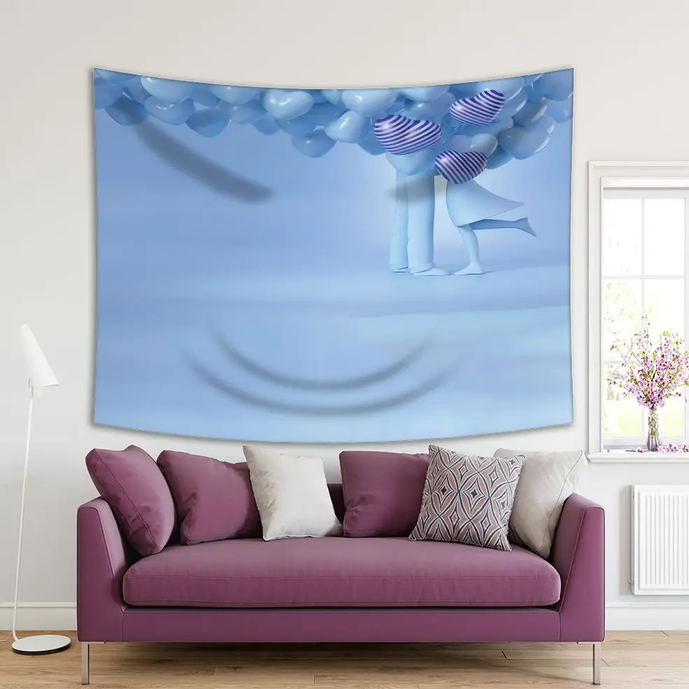 Tapestry Couple with Heart Shape Balloons Valentines Day Decoration Romantic Sweet Artwork Blue
Tapestry Couple with Heart Shape Balloons Valentines Day Decoration Romantic Sweet Artwork Blue