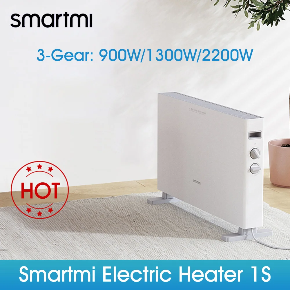 Smartmi Home Electric Heater 1S DNQ04ZM Fluent Air Flow Handy Fan Wall Room Warmer Radiator Silent Heaters 900W/1300W/2200W
Smartmi Home Electric Heater 1S DNQ04ZM Fluent Air Flow Handy Fan Wall Room Warmer Radiator Silent Heaters 900W/1300W/2200W