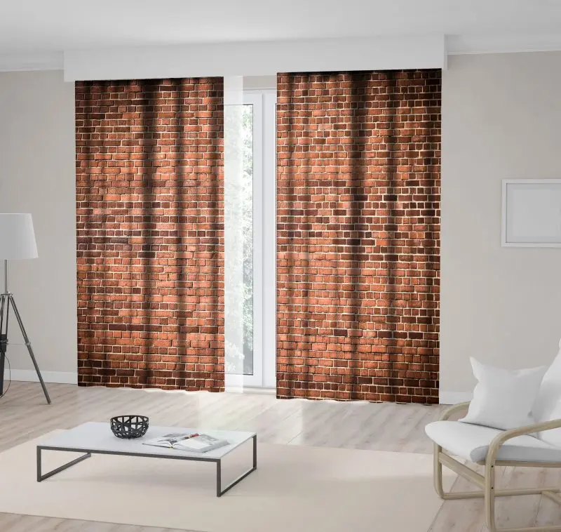Curtain Brick Wall Rustic Decorative Rural Nature Countryside Theme Artwork Printed Brown Beige
Curtain Brick Wall Rustic Decorative Rural Nature Countryside Theme Artwork Printed Brown Beige