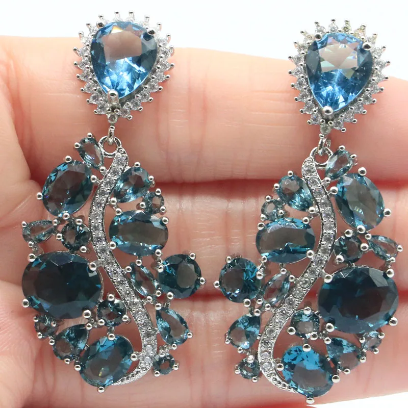 44x25mm Highly Recommend Big Heavy 13g Created London Blue Topaz Cubic Zircon For Women Dating Silver Earrings
44x25mm Highly Recommend Big Heavy 13g Created London Blue Topaz Cubic Zircon For Women Dating Silver Earrings