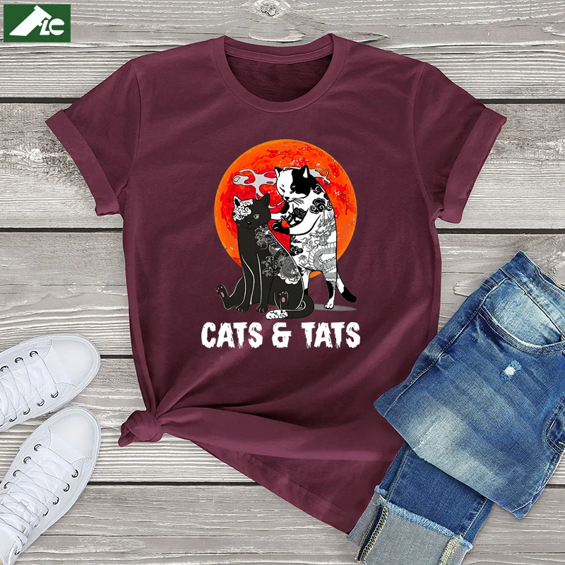 Funny Smoking Cats T Shirt Women Clothing Cats and Tats Tattoo Graphic Shirts Vintage Unisex Oversized Mens Short Sleeve Tees
Funny Smoking Cats T Shirt Women Clothing Cats and Tats Tattoo Graphic Shirts Vintage Unisex Oversized Mens Short Sleeve Tees