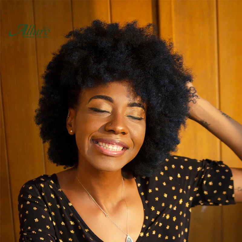 Afro Sassy Curly Wig For Black Women Remy Brazilian Human Hair Wigs Short Full Afro Fluffy Women Wigs Natural Red Color Allure
Afro Sassy Curly Wig For Black Women Remy Brazilian Human Hair Wigs Short Full Afro Fluffy Women Wigs Natural Red Color Allure