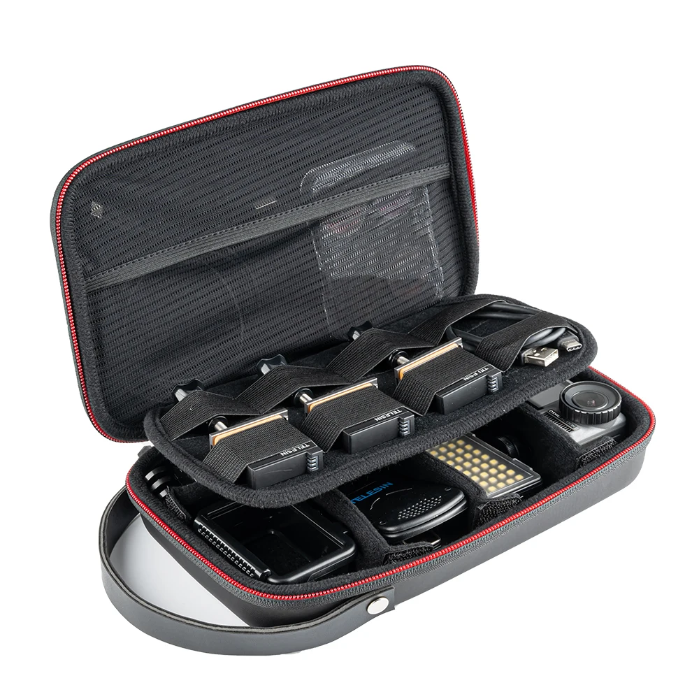 

TELESIN Portable Storage Bag Waterproof Carrying Case Adjustable for GoPro Hero 11 10 9 8 7 6 SJCAM Yi DJI Osmo Action Cemera