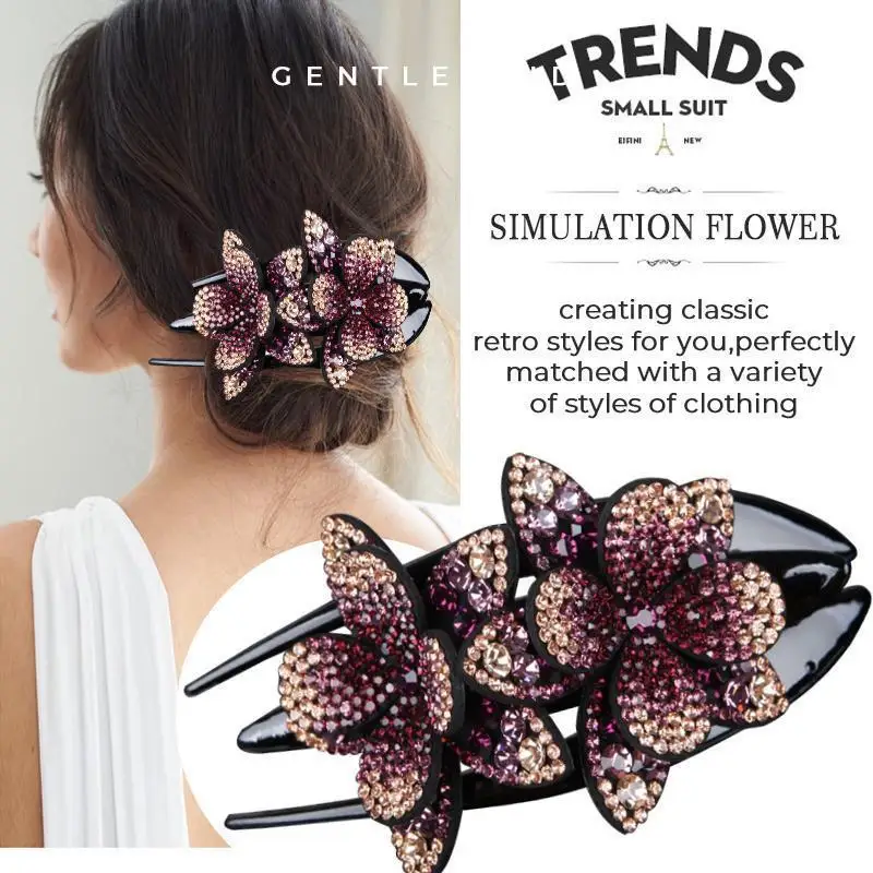 Rhinestone Flower Hair Clips Fashion Women Elegant Alloy Barrettes Girls Hair Accessories Valentine's Day HairPins Hair Accessor
Rhinestone Flower Hair Clips Fashion Women Elegant Alloy Barrettes Girls Hair Accessories Valentine's Day HairPins Hair Accessor