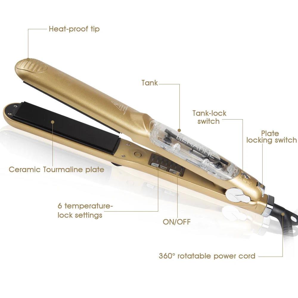 Professional Steam Hair Straightener Vapor Ceramic Hair Flat Iron Straight or Curler Iron Steamer Hair Styling Tool
Professional Steam Hair Straightener Vapor Ceramic Hair Flat Iron Straight or Curler Iron Steamer Hair Styling Tool