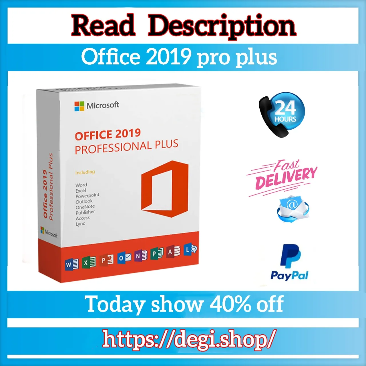 

{Microsoft office 2019 professional plus key pro 32/64 MS retail global lifetime multi Language Fast Delivery}