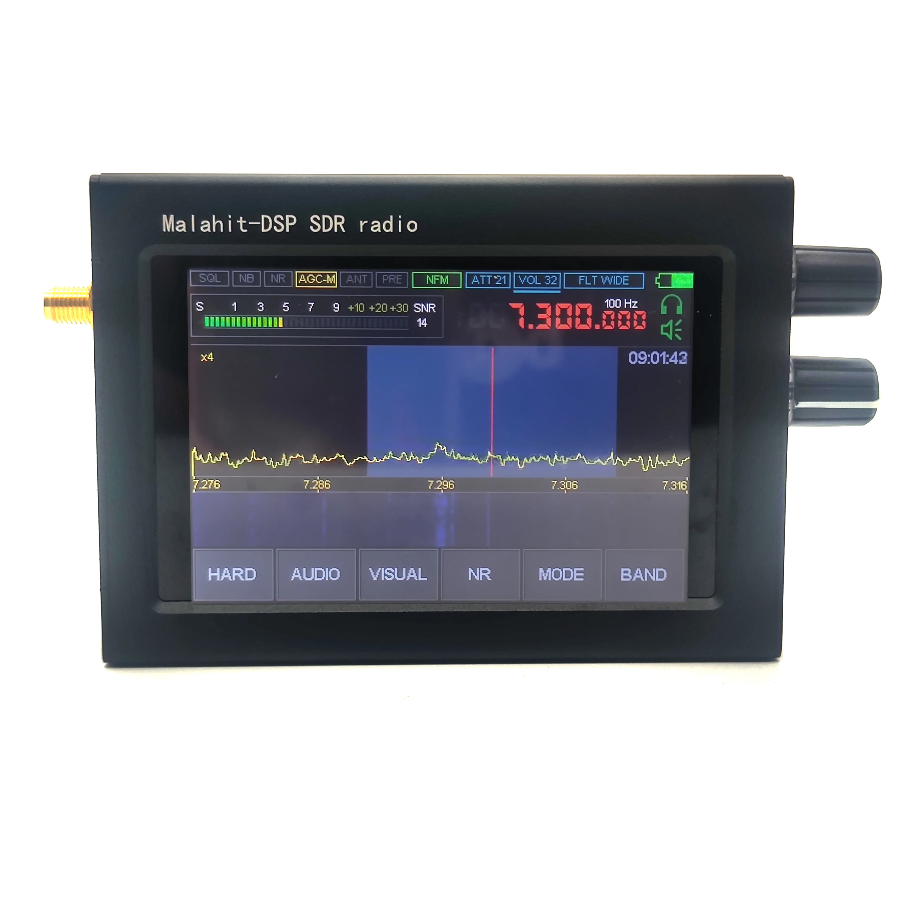 Приемник из Малахита, 50K ~ 200 МГц, 400 ~ 2 ГГц, SDR, 3,5 дюйма, IPS сенсорный экран, программное обеспечение, радио, SDR приемник, DSP шумоподавление
Приемник из Малахита, 50K ~ 200 МГц, 400 ~ 2 ГГц, SDR, 3,5 дюйма, IPS сенсорный экран, программное обеспечение, радио, SDR приемник, DSP шумоподавление