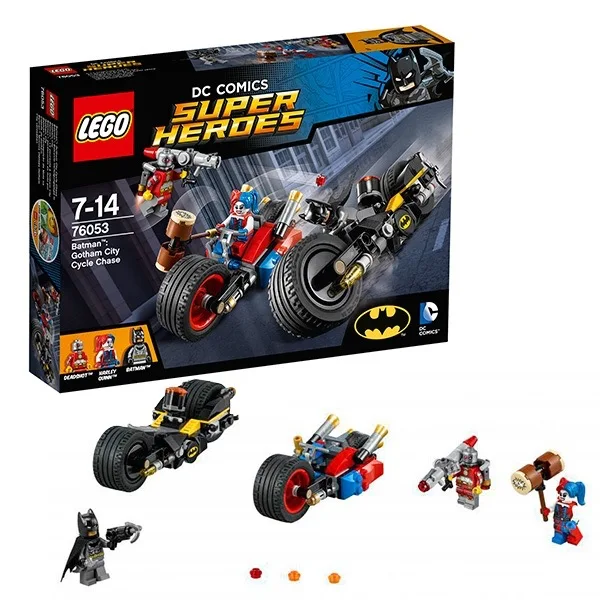 Конструктор LEGO SUPER HEROES Бэтман: Погоня на мотоциклах по Готэм-сити | Игрушки и хобби