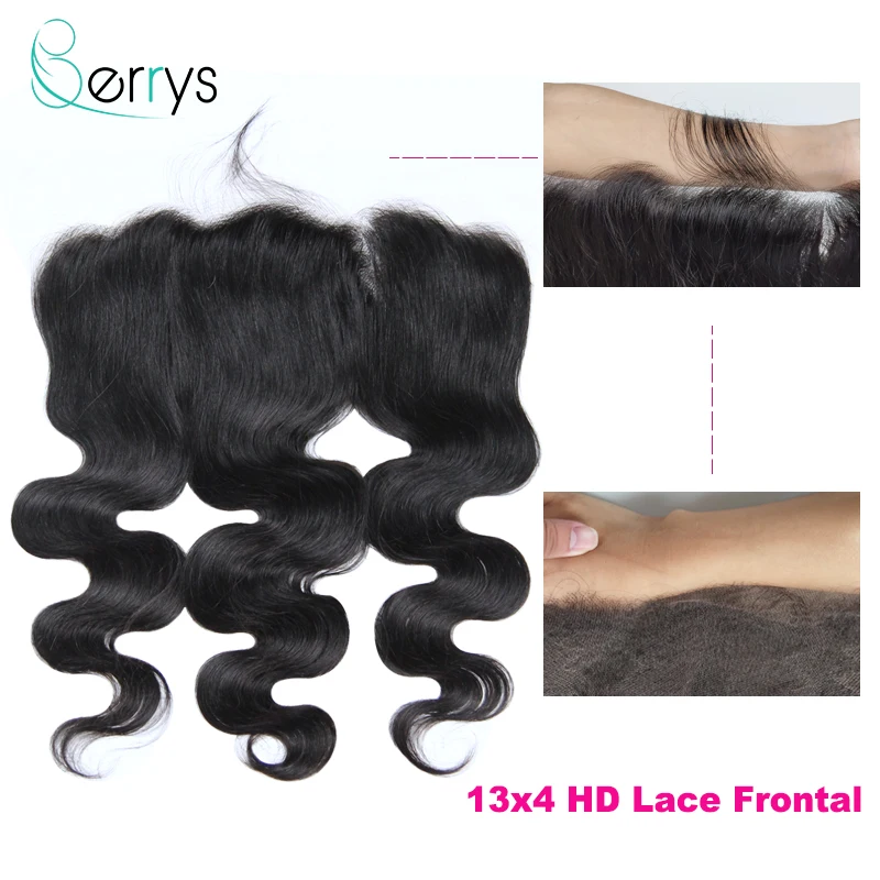 

13x4 HD Transparent Body Wave Lace Frontal Body Wave Brazilian Human Virgin Hair Lace Frontals Free Part Unprocessed Nature Colo