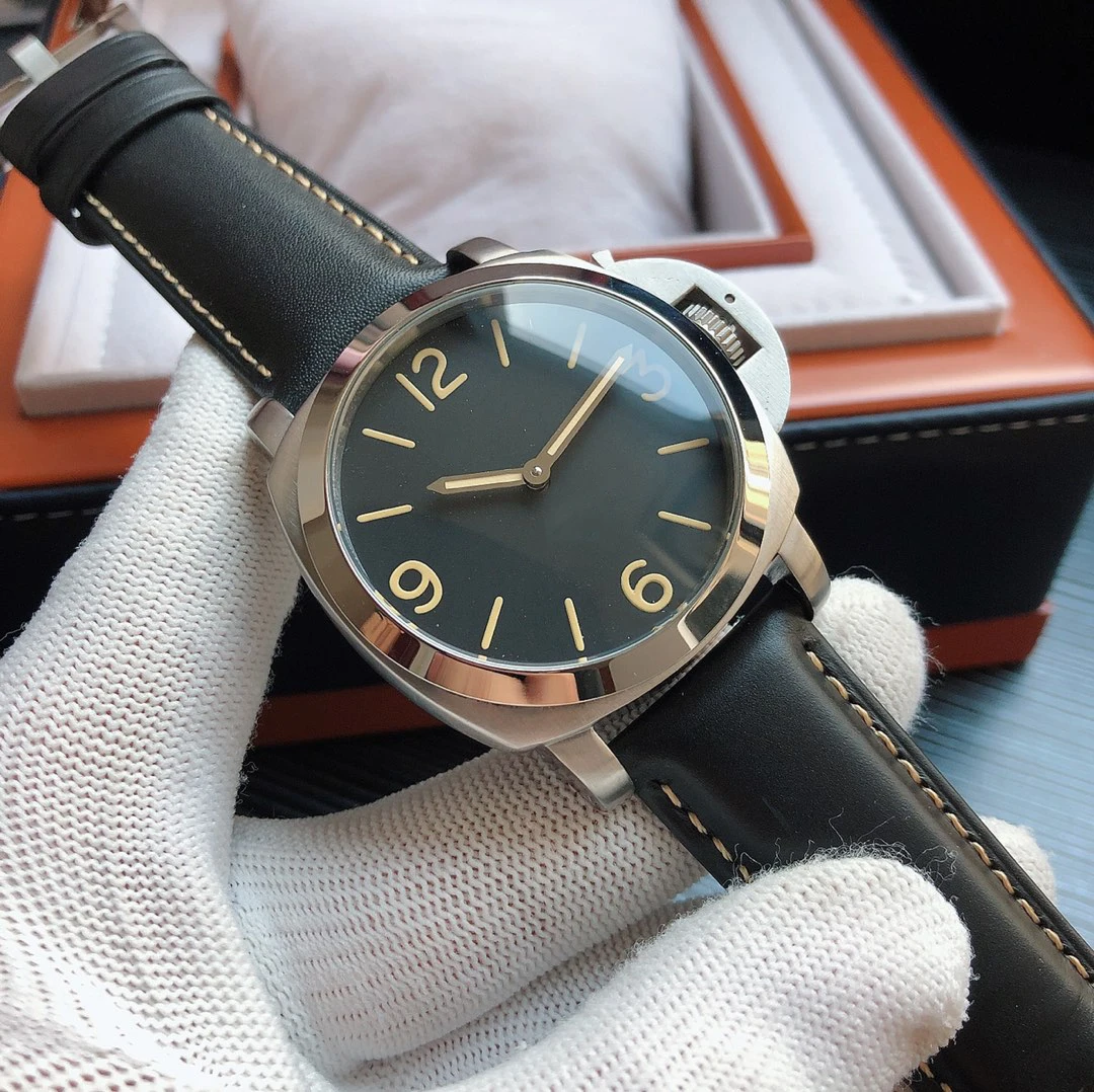 Men's Black Watch PAM00634 44MM Logo 15th Anniversary Luxury Leather Mechanical Automatic Watches 
Men's Black Watch PAM00634 44MM Logo 15th Anniversary Luxury Leather Mechanical Automatic Watches