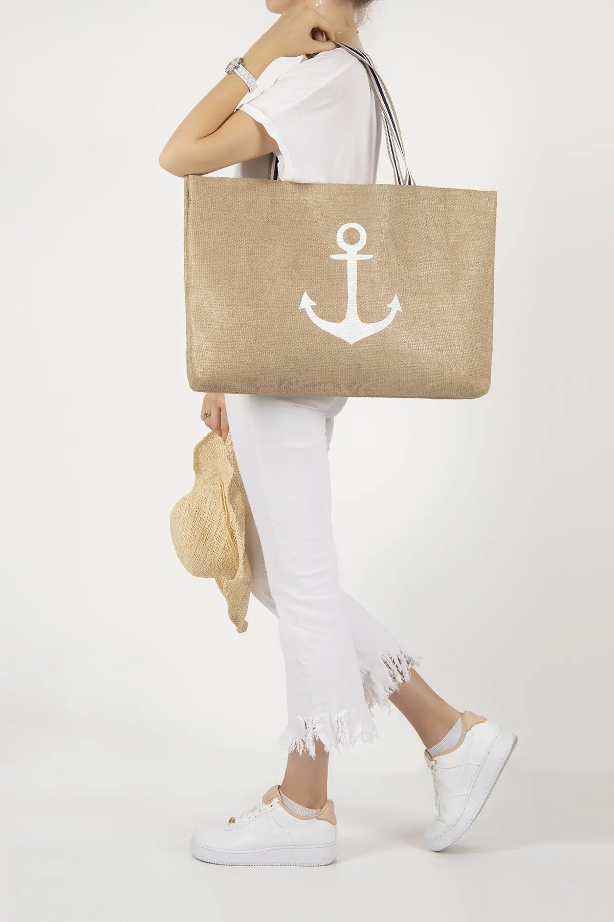 Ocean Home Women Anchor Printed Jute Beach Çantası.2022 palj fashion straw shoulder bag
Ocean Home Women Anchor Printed Jute Beach Çantası.2022 palj fashion straw shoulder bag