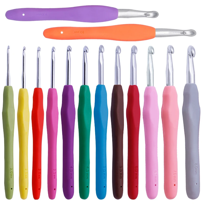 2-10mm Rubber Handle Crochet Hooks Needles Grip Ergonomic Handle Knit Weave Craft Yarn Sewing Tools Crochet Knitting Needles
2-10mm Rubber Handle Crochet Hooks Needles Grip Ergonomic Handle Knit Weave Craft Yarn Sewing Tools Crochet Knitting Needles