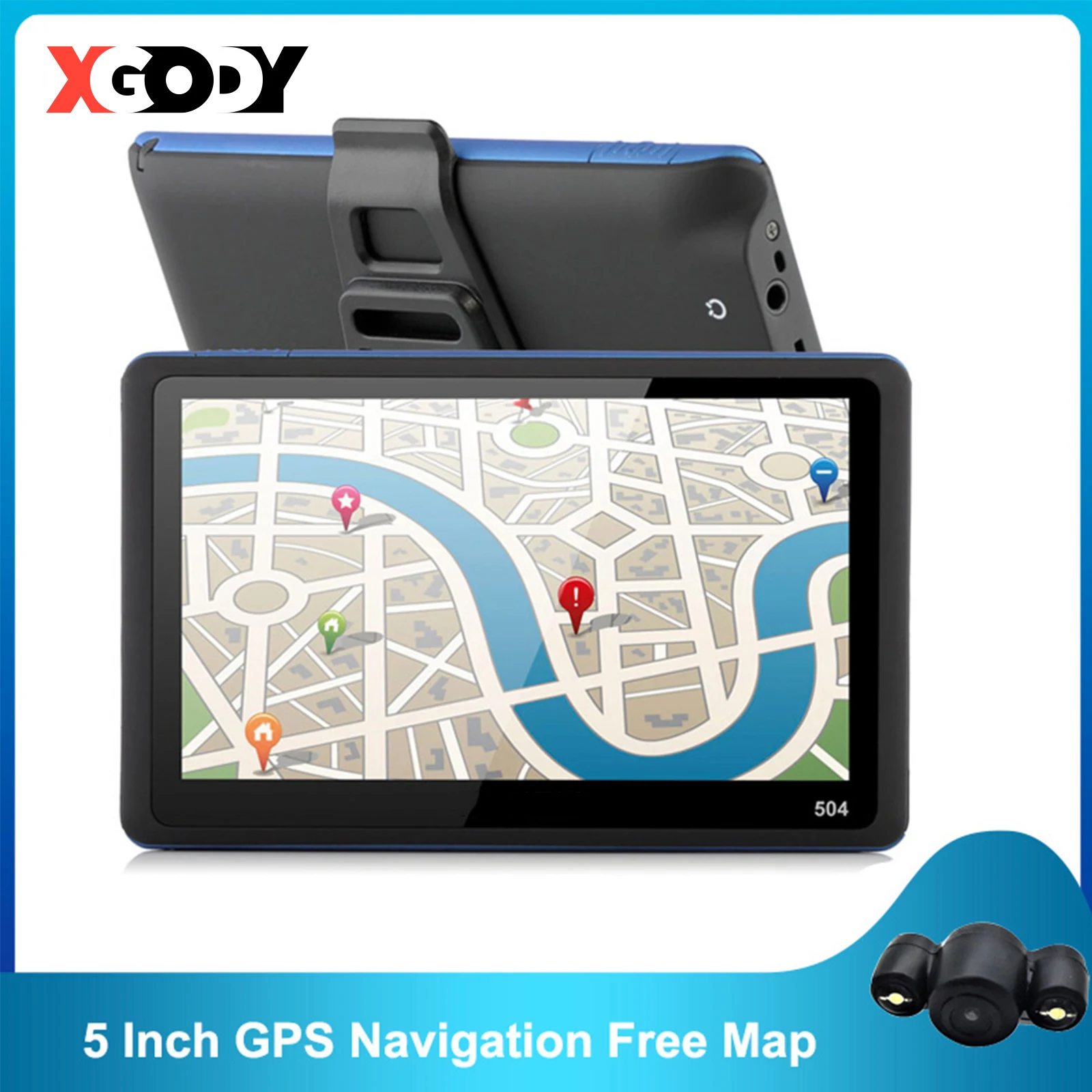 

XGODY 504 5" Car GPS Navigator 5 Inch Vehicle Truck GPS Navigation 128MB+8GB Touch Screen Auto Sat Nav Russia Navitel Europe Map