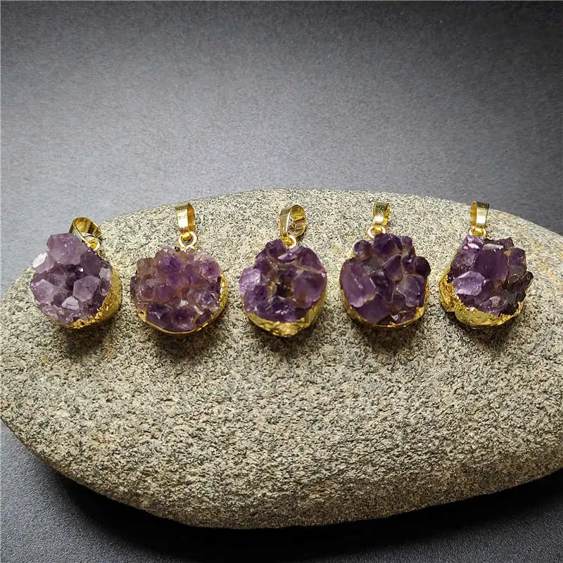 FUWO Wholesale Roud 15mm Amethyst Cluster Pendant,Mini Natural Crystal Mineral Charms For Women Jewelry Making PD397 10PCS/Lot
FUWO Wholesale Roud 15mm Amethyst Cluster Pendant,Mini Natural Crystal Mineral Charms For Women Jewelry Making PD397 10PCS/Lot
