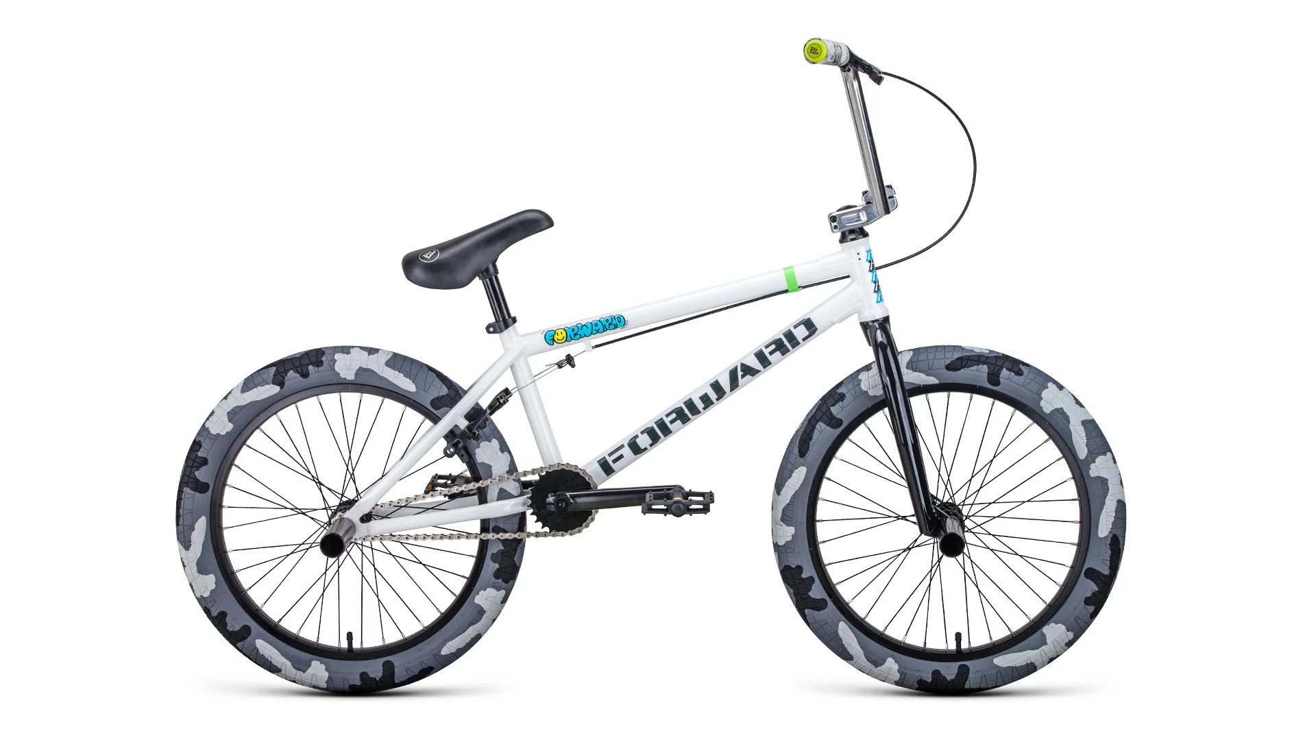 Велосипед FORWARD ZIGZAG 20 (20" 1 ск. рост. 20.75") 2021 белый | Спорт и развлечения