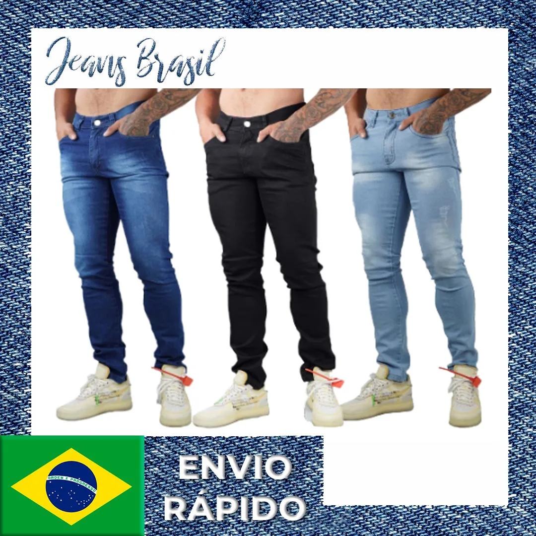 KIT 3 Male Jeans Jeans Sarja Skinny Slim With Lycra Fashion with Pocket Promotion Man Clothes Male Quick Shipping BR
KIT 3 Male Jeans Jeans Sarja Skinny Slim With Lycra Fashion with Pocket Promotion Man Clothes Male Quick Shipping BR