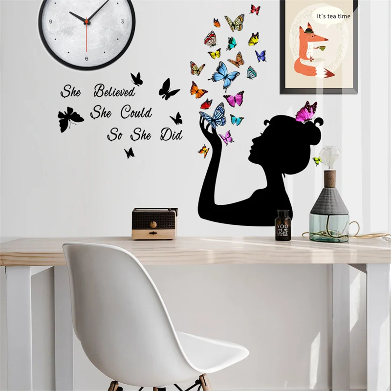 Black Girl Decals for Baby Nursery Peel and Stick Butterfly Decorative DIY Wall Art Stickers Girls Bedroom Kids Room Mural Decor
Black Girl Decals for Baby Nursery Peel and Stick Butterfly Decorative DIY Wall Art Stickers Girls Bedroom Kids Room Mural Decor