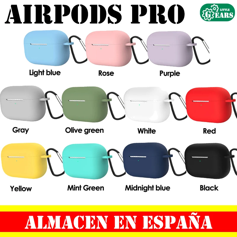 Фото Airpods Pro Водонепроницаемый силиконовый защитный чехол Apple Bluetooth наушники Красочный