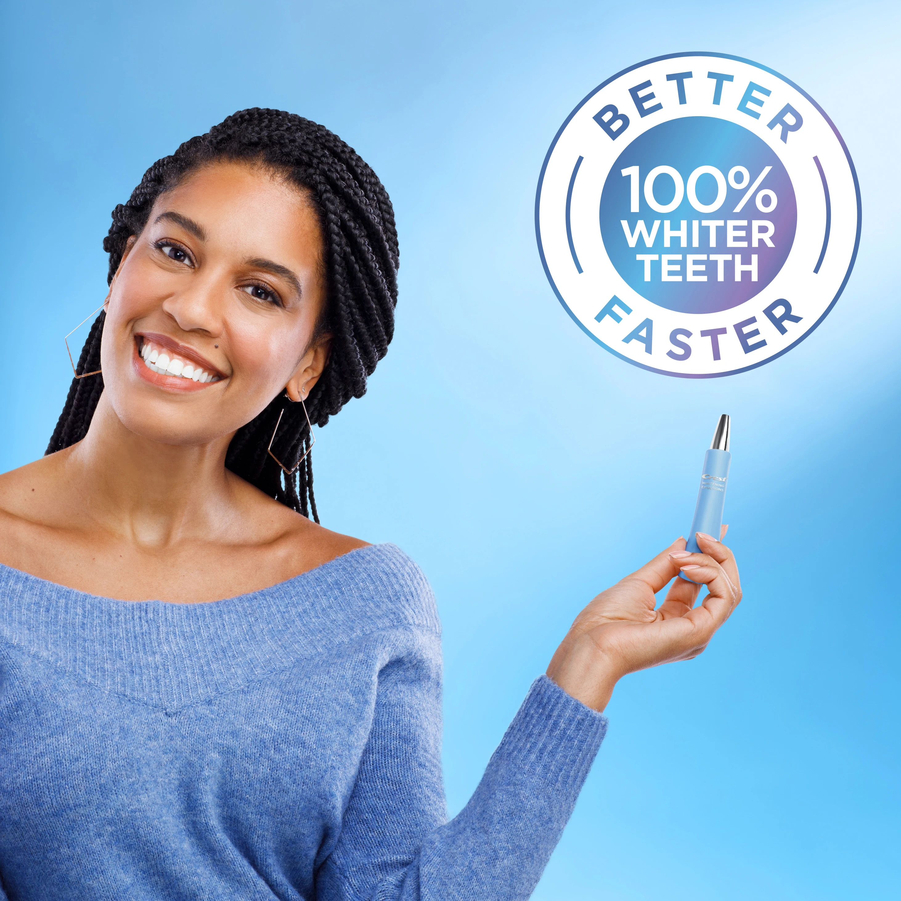 Crest Whitening Emulsions On-the-Go Leave-on Teeth Whitening with Built-In Applicator Gift Set - 0.35oz
Crest Whitening Emulsions On-the-Go Leave-on Teeth Whitening with Built-In Applicator Gift Set - 0.35oz