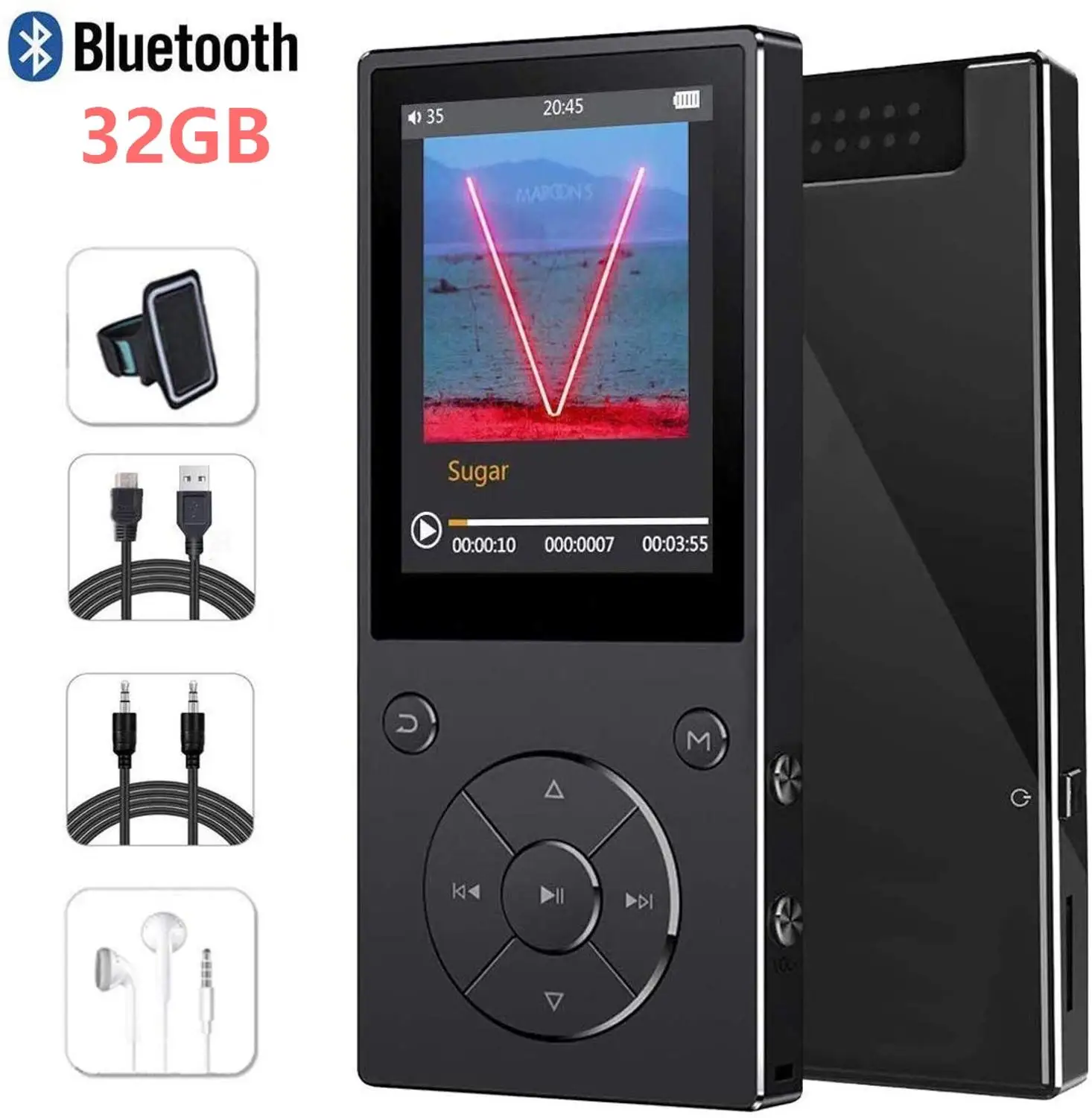 Mp3-плеер ZUIRU32GB, Bluetooth 5,0, встроенный динамик, HD экран 2,4 дюймов, FM-радио, рекордер, металлический корпус, поддержка SD до 128 ГБ
Mp3-плеер ZUIRU32GB, Bluetooth 5,0, встроенный динамик, HD экран 2,4 дюймов, FM-радио, рекордер, металлический корпус, поддержка SD до 128 ГБ