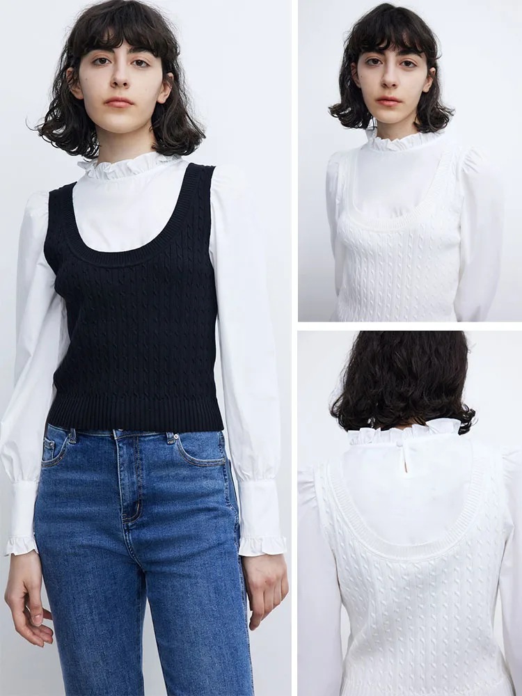 2022 Spring New Products Women's Korean Ladies Temperament Stitching Ruffled Collar Tight Knit T-shirt
2022 Spring New Products Women's Korean Ladies Temperament Stitching Ruffled Collar Tight Knit T-shirt