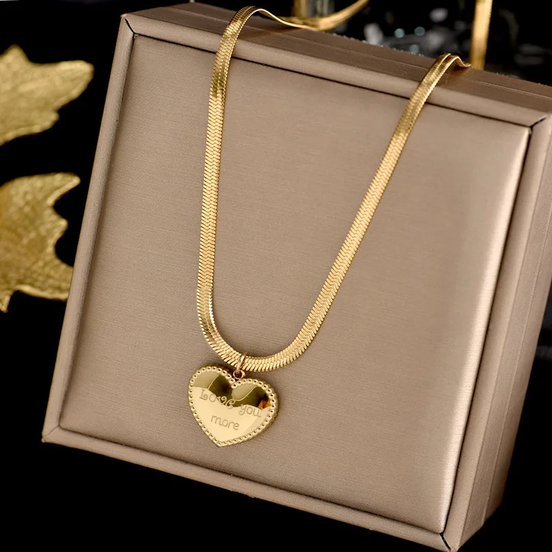 Gold Color Love Heart Necklaces Jewelry for Girlfriend Stainless Steel Chokers 2021 Trend Fashion Festival Party Gift for Women
Gold Color Love Heart Necklaces Jewelry for Girlfriend Stainless Steel Chokers 2021 Trend Fashion Festival Party Gift for Women