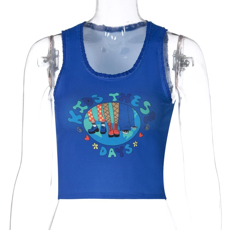 Harajuku Goth Punk Vest Y2K Aesthetics Tank Top Sleeveless Knit Cropped Shirts 2021 E-girl Women Fashion Clothing Streetwear
Harajuku Goth Punk Vest Y2K Aesthetics Tank Top Sleeveless Knit Cropped Shirts 2021 E-girl Women Fashion Clothing Streetwear