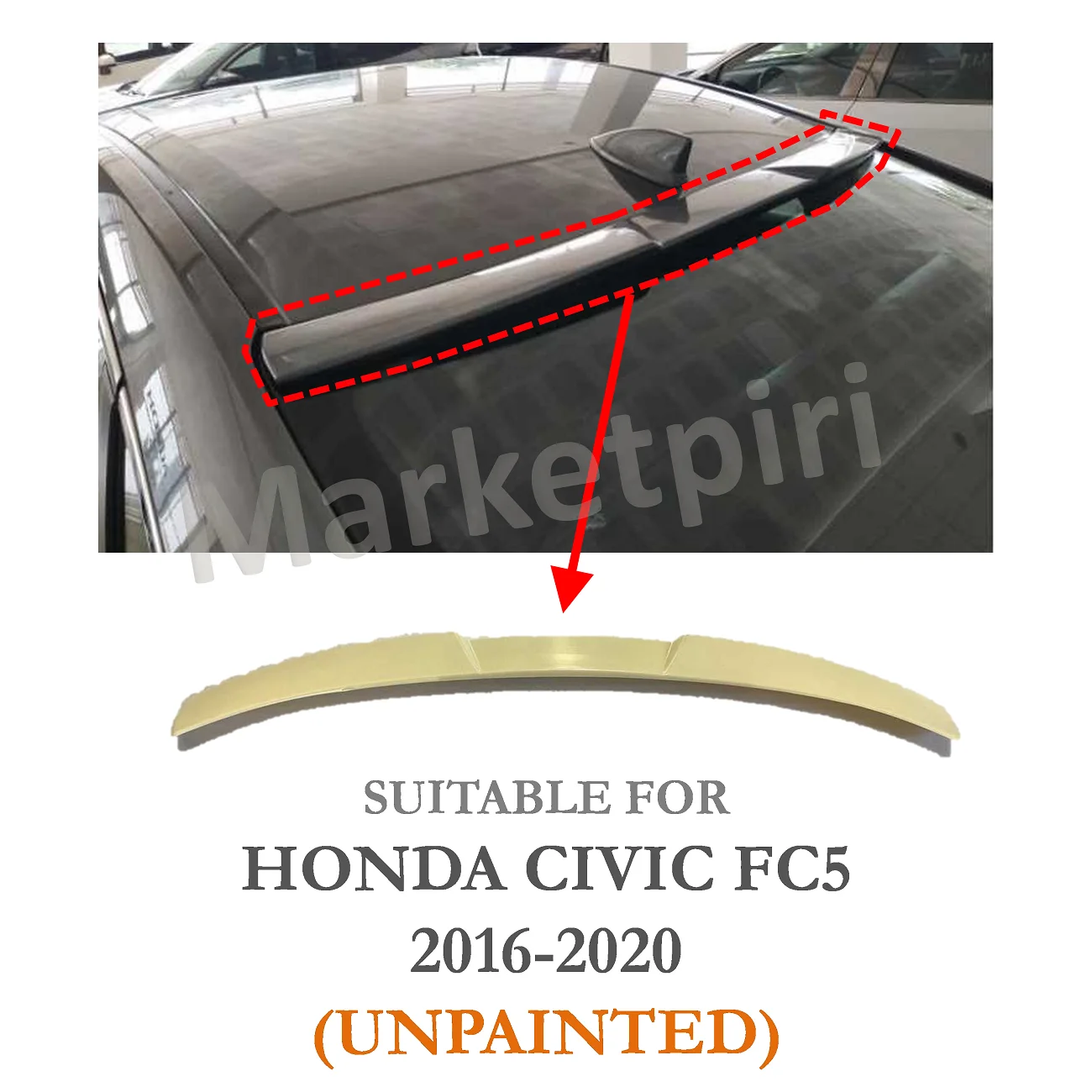 For Honda Civic FC5 2016~2020 Upper Window Unpainted Spoiler Car Accessory High Quality Aftermarket Product
For Honda Civic FC5 2016~2020 Upper Window Unpainted Spoiler Car Accessory High Quality Aftermarket Product