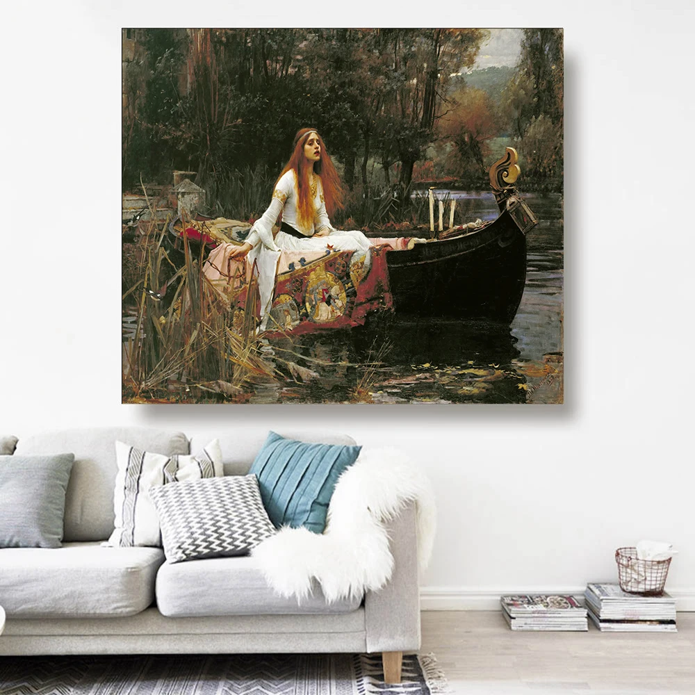 Holover Canvas Oil Painting Wall Art Aesthetic Home Decor Romanticism William Waterhouse"The Lady of Shalott"Artwork Poster
Holover Canvas Oil Painting Wall Art Aesthetic Home Decor Romanticism William Waterhouse"The Lady of Shalott"Artwork Poster