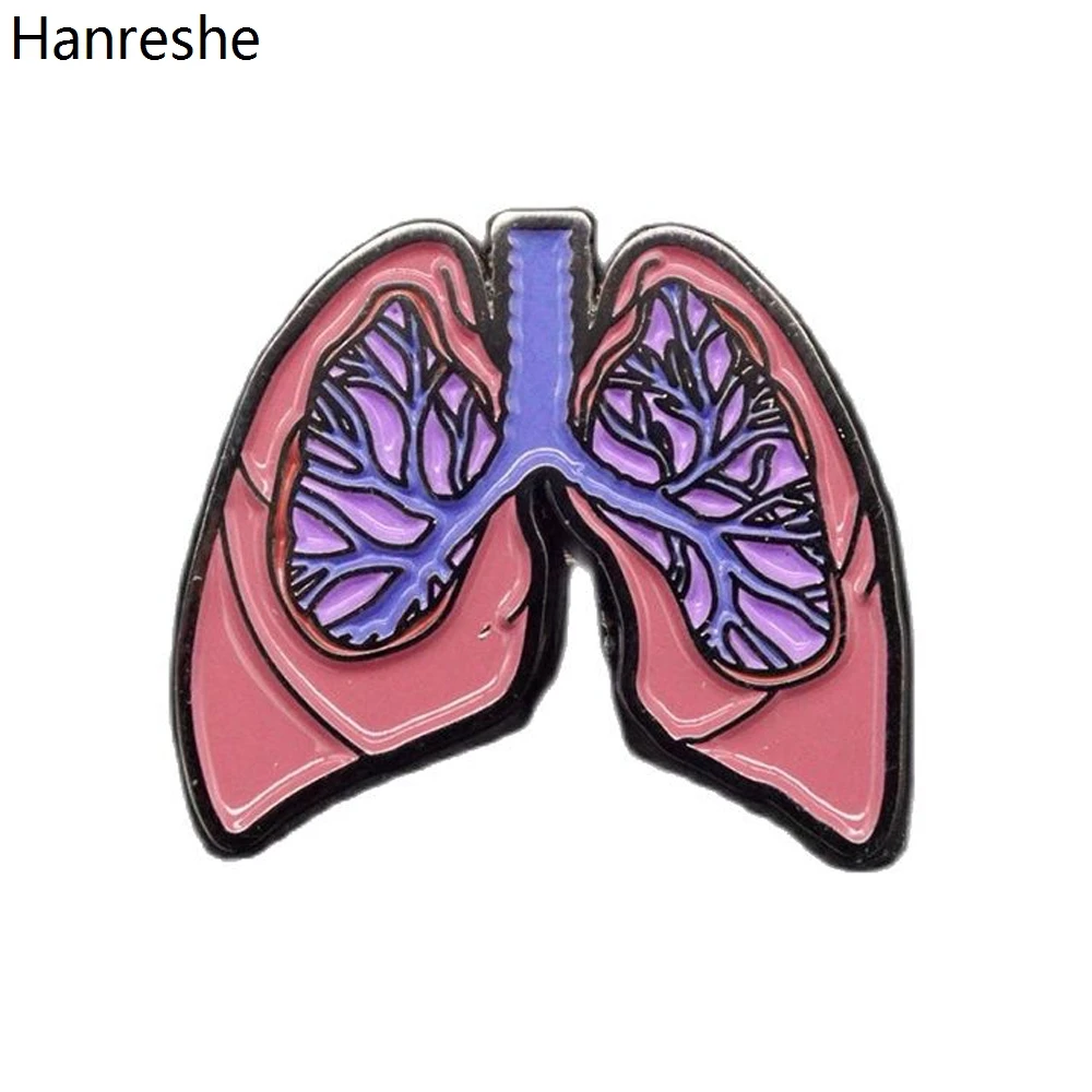 

Hanreshe Medical Anatomy Lung Brooch Pins Organ Classic Medicine Enamel Corsage Badge Jewelry for Doctors and Nurses Student