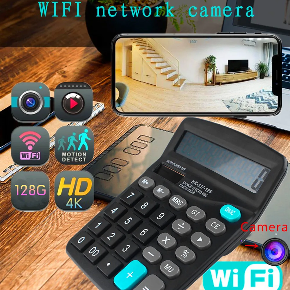 4K/1080P HD Mini Calculator Wireless WIFI IP Camera for Home Security Video Recorder Baby Nanny Camera Remote Monitoring
4K/1080P HD Mini Calculator Wireless WIFI IP Camera for Home Security Video Recorder Baby Nanny Camera Remote Monitoring