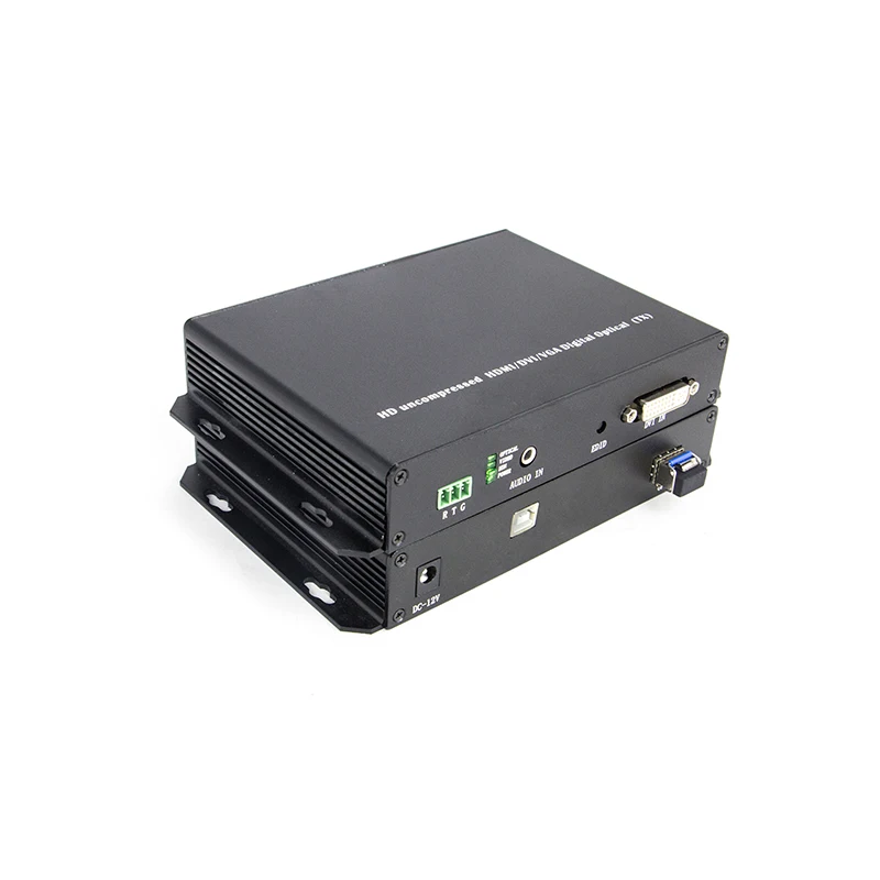 

DVI+KVM (mouse and keyboard) + 1 forward audio + 1 bidirectional RS232 1920*1200 HD uncompressed DVI optical fiber