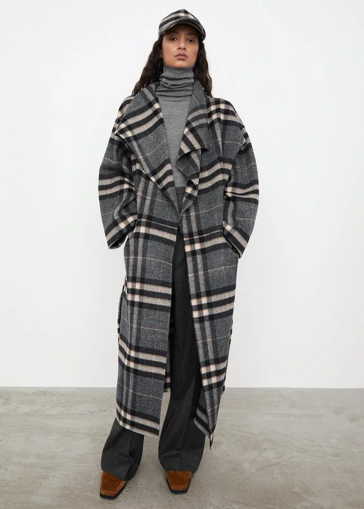 New Arrivals! women winter Wool Long Coat ANNEC* Series Silhouette Side Slit Lapel oversize plaid cardigan
New Arrivals! women winter Wool Long Coat ANNEC* Series Silhouette Side Slit Lapel oversize plaid cardigan