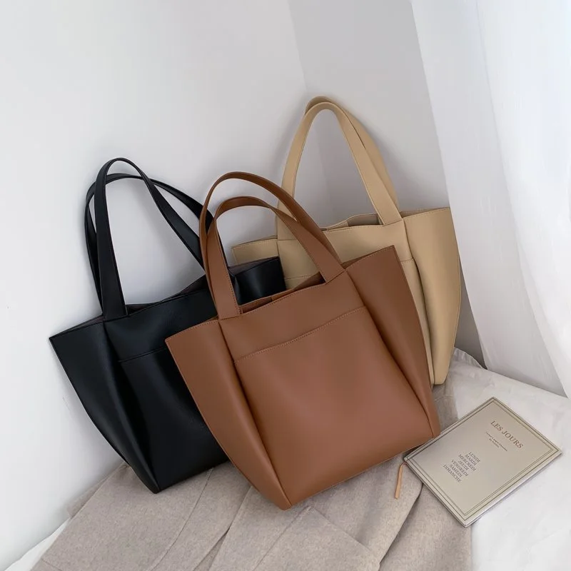 Fashionable Tote Female Bag Large Capacity Handbag Simple Atmosphere Solid Color Bag
Fashionable Tote Female Bag Large Capacity Handbag Simple Atmosphere Solid Color Bag