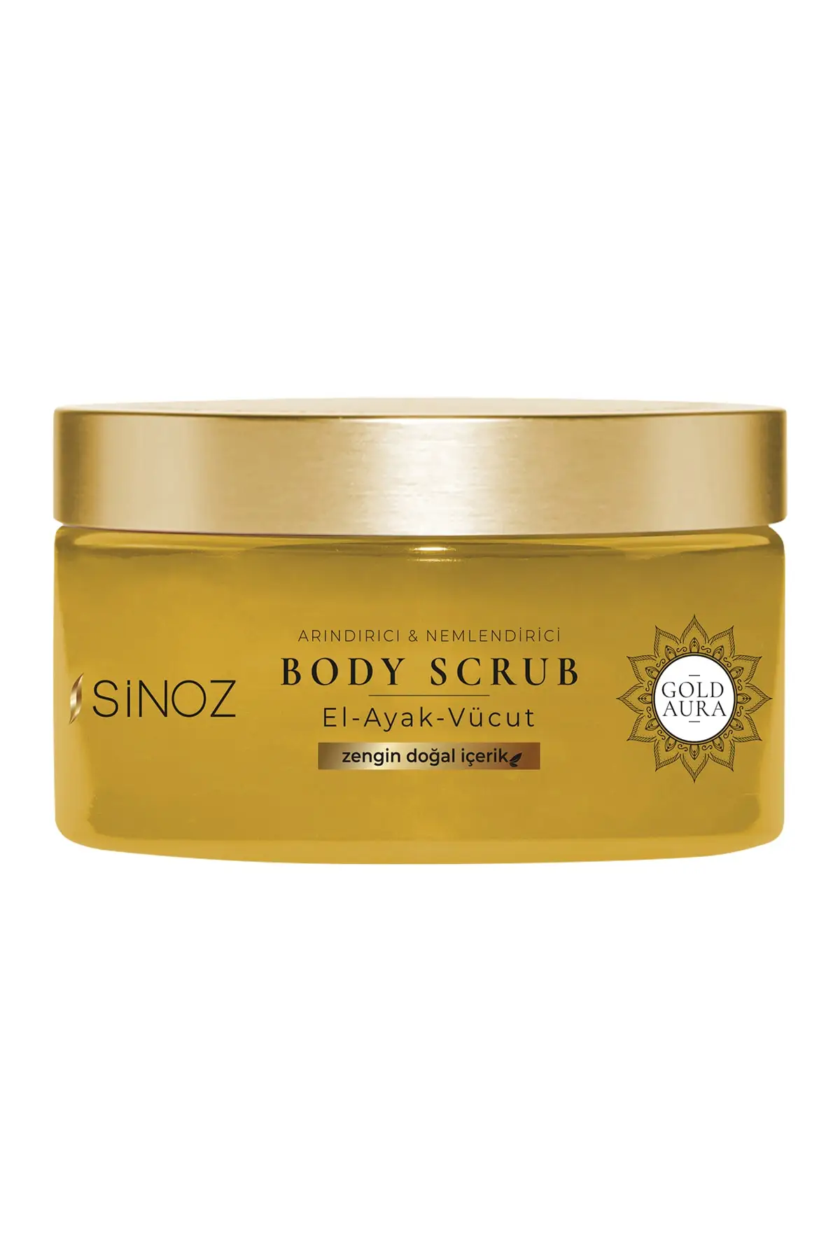 

Sinoz Gold Aura Body Scrub 250 Ml, Moisturizing, Hand, Foot, Cosmetics, Moisturizer Skin Care Repair Facial Scrub Cleaner