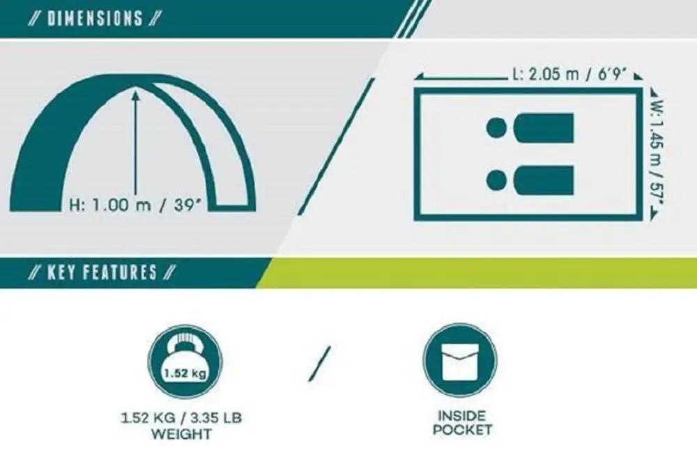 Outdoor Two Person Waterproof Summer Camping Tent Single Door and Window 205/145/100 cm Bestway Pavillo Cooldome 2
Outdoor Two Person Waterproof Summer Camping Tent Single Door and Window 205/145/100 cm Bestway Pavillo Cooldome 2