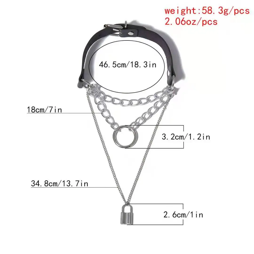 Egirl Choker Collar Lock Gothic Necklace Punk Goth Jewelry Harajuku Style Black Chocker Emo Grunge Aesthetic Accessories
Egirl Choker Collar Lock Gothic Necklace Punk Goth Jewelry Harajuku Style Black Chocker Emo Grunge Aesthetic Accessories