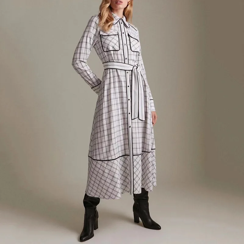 2022 New Women Vintage Plaid Print Dress Elegant Long Sleeve OL Office Ladies Dresses K1807
2022 New Women Vintage Plaid Print Dress Elegant Long Sleeve OL Office Ladies Dresses K1807
