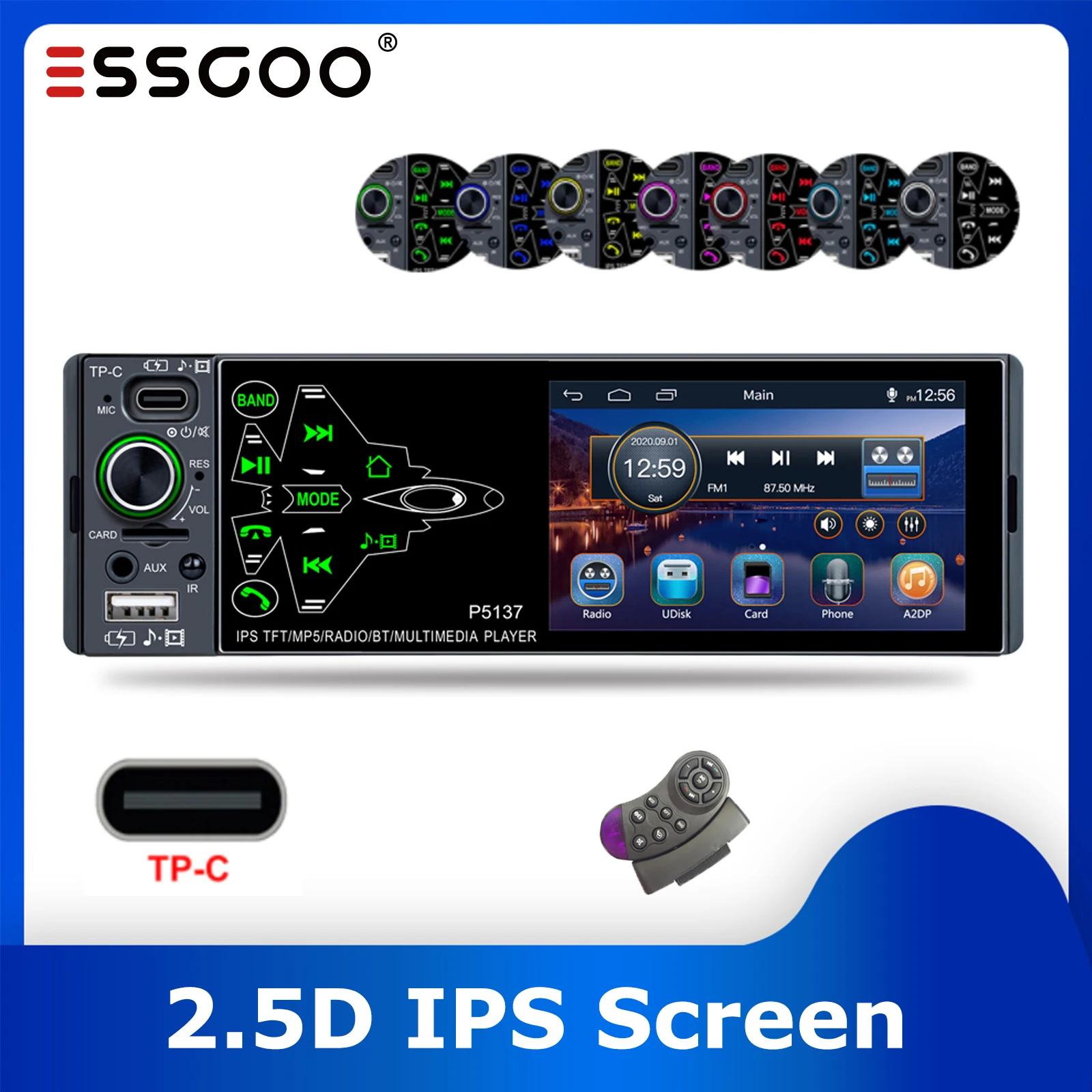 Автомагнитола ESSGOO 2.5D с IPS-экраном, 1 din, mp5-плеер, 3,8 дюймов, Авторадио, стерео, FM-радио, Bluetooth, Mirrorlink, камера заднего вида
Автомагнитола ESSGOO 2.5D с IPS-экраном, 1 din, mp5-плеер, 3,8 дюймов, Авторадио, стерео, FM-радио, Bluetooth, Mirrorlink, камера заднего вида