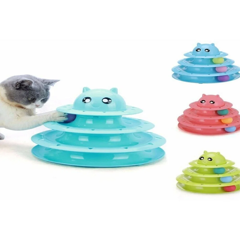 3 Tiers Interactive Tower Cat Toy Turntable Roller Balls Toys For Cats Kitten Play Games Interactive Pet Supplies Accessories
3 Tiers Interactive Tower Cat Toy Turntable Roller Balls Toys For Cats Kitten Play Games Interactive Pet Supplies Accessories