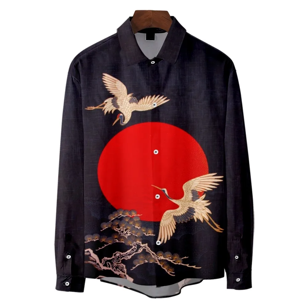 3D Sunrise Red-crowned Crane Antique Print Casual Retro Men's and Women's Spring and Autumn Long Sleeve Shirts
3D Sunrise Red-crowned Crane Antique Print Casual Retro Men's and Women's Spring and Autumn Long Sleeve Shirts
