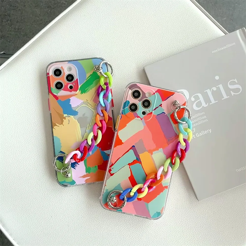 Chain Graffiti Bracelet Phone Case For iphone 13 12 Mini 11 Pro XS Max X XR 7 8 Plus SE 2020 Slicone Soft Back Cover Shell
Chain Graffiti Bracelet Phone Case For iphone 13 12 Mini 11 Pro XS Max X XR 7 8 Plus SE 2020 Slicone Soft Back Cover Shell