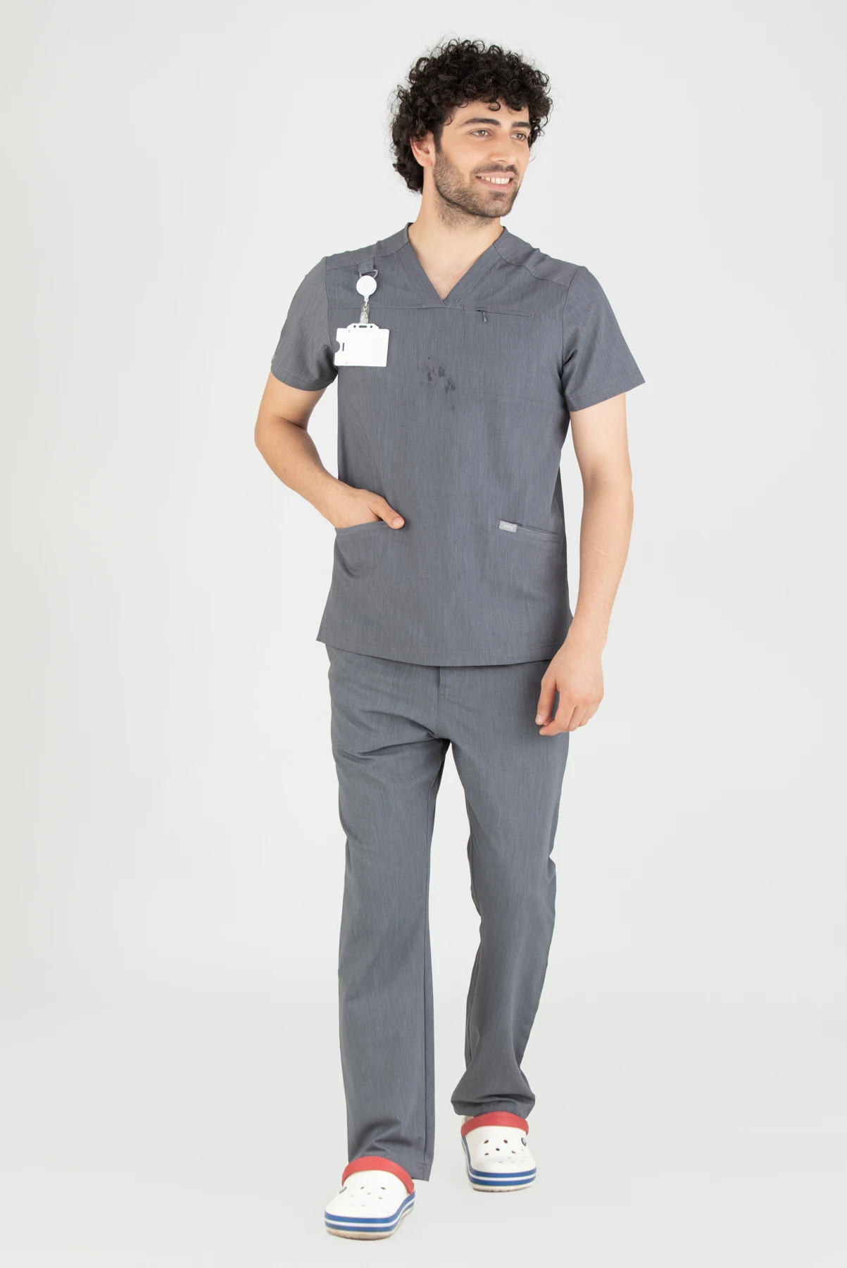 Men's scrubs pants gray melange Doctor Nurse apron Vita Uniform medical jersey pants New Generation comfort Fluente Vita
Men's scrubs pants gray melange Doctor Nurse apron Vita Uniform medical jersey pants New Generation comfort Fluente Vita