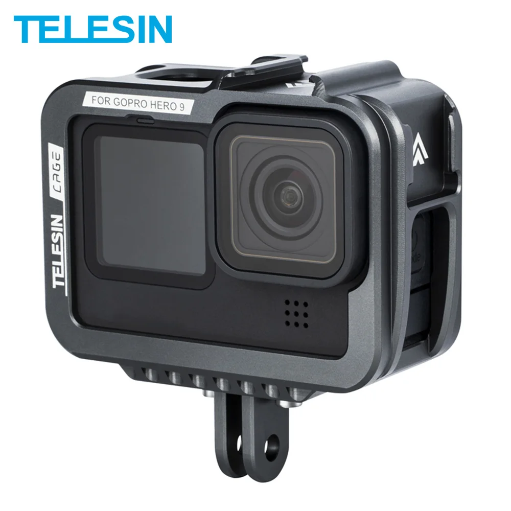 TELESIN Aluminium Alloy Frame Case For GoPro 9 10 Double Clod Shoe With Charging Port For GoPro Hero 9 10 Black Camera Accessory
TELESIN Aluminium Alloy Frame Case For GoPro 9 10 Double Clod Shoe With Charging Port For GoPro Hero 9 10 Black Camera Accessory