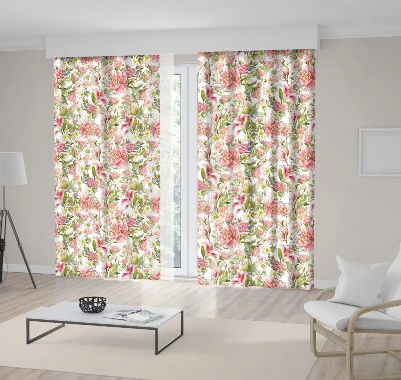 Curtain Pink Peony Flowers Green Leaves Classic Floral Pattern Watercolor Style Art Printed
Curtain Pink Peony Flowers Green Leaves Classic Floral Pattern Watercolor Style Art Printed